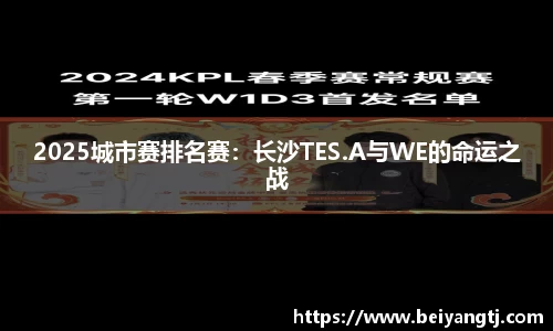 2025城市赛排名赛：长沙TES.A与WE的命运之战